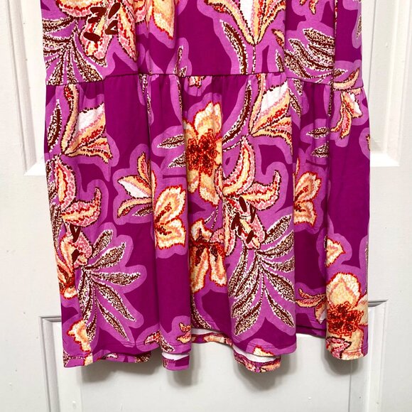 Loft Mosaic Mini Halter Swing Dress in Floral Print Size M - Picture 7 of 11